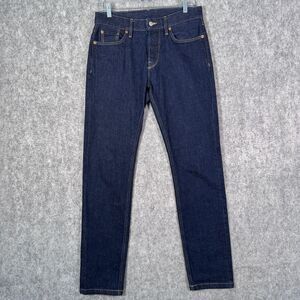 Buck Mason Jeans Mens 30x34 Hemmed 30x32 Blue Denim Cut 4151 Ford Standard